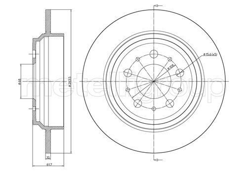 METELLI Brake disc Article number: 23-0629C cheaply