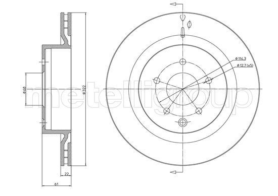 METELLI Brake disc Article number: 23-1171C cheaply