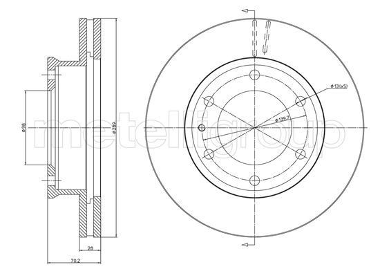 METELLI Brake disc Article number: 23-1214 cheaply