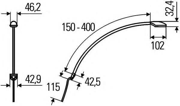 HELLA Reading Light Article number: 2JA 343 720-121 cheaply