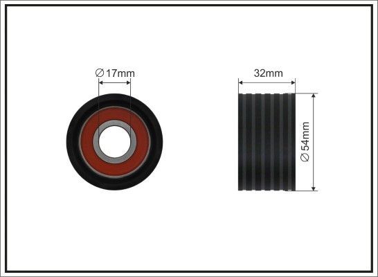 CAFFARO Timing belt deflection pulley Article number: 25-99 cheaply