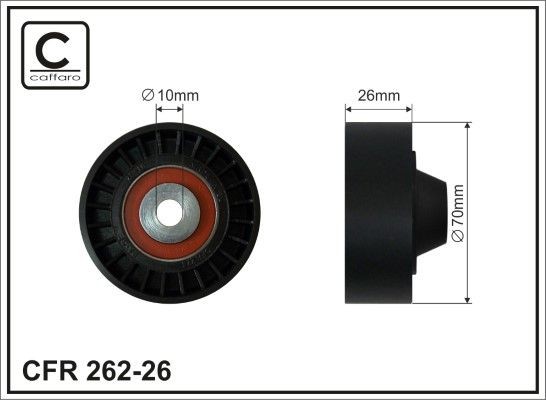 CAFFARO Deflection / Guide Pulley, v-ribbed belt Article number: 262-26 cheaply