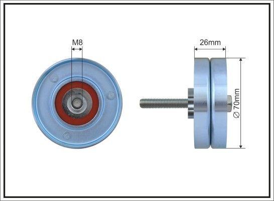 CAFFARO Deflection / Guide Pulley, v-ribbed belt Article number: 264-03 cheaply