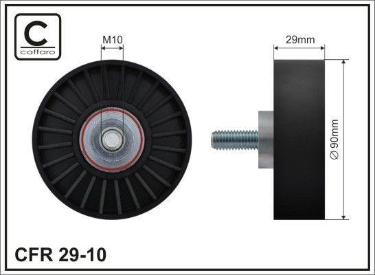 CAFFARO Deflection / Guide Pulley, v-ribbed belt Article number: 29-10 cheaply