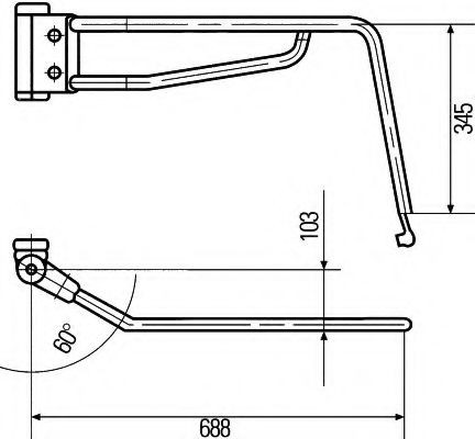 HELLA Holder, outside mirror Article number: 8HG 503 019-012 cheaply