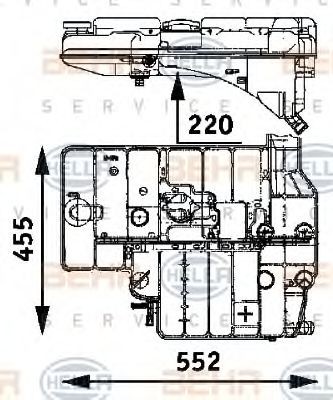 HELLA Coolant expansion tank Article number: 8MA 376 705-191 cheaply