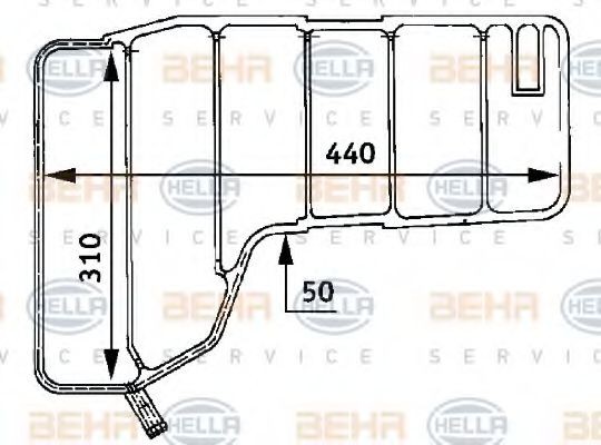 HELLA Coolant expansion tank Article number: 8MA 376 705-201 cheaply