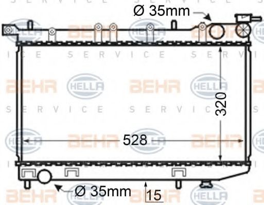 HELLA Engine radiator Article number: 8MK 376 704-741 cheaply