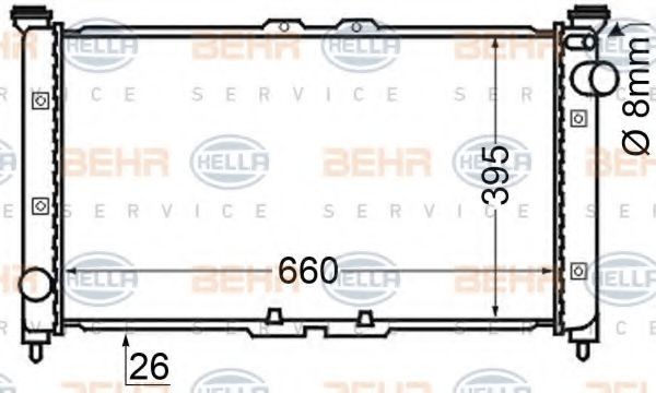 HELLA Engine radiator Article number: 8MK 376 705-601 cheaply