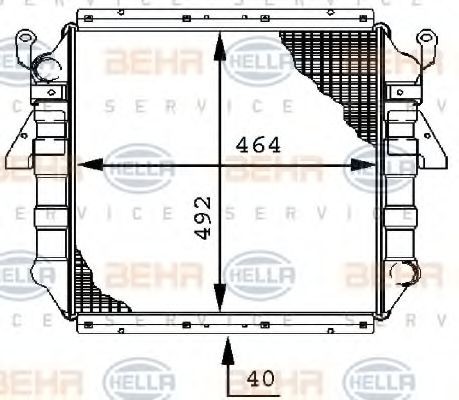 HELLA Engine radiator Article number: 8MK 376 706-321 cheaply