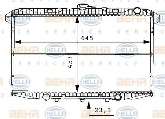 HELLA Engine radiator Article number: 8MK 376 706-481 cheaply