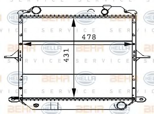 HELLA Engine radiator Article number: 8MK 376 706-551 cheaply