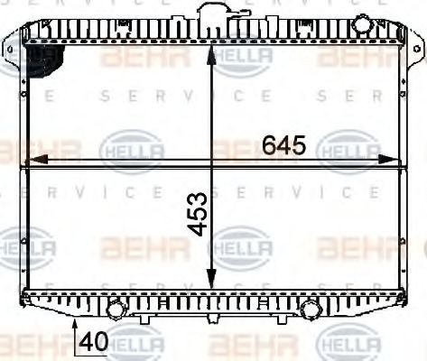 HELLA Engine radiator Article number: 8MK 376 706-591 cheaply