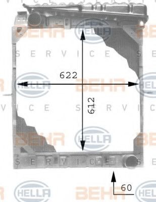 HELLA Engine radiator Article number: 8MK 376 709-401 cheaply