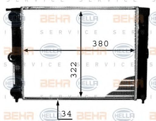 HELLA Engine radiator Article number: 8MK 376 713-344 cheaply