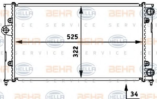 HELLA Engine radiator Article number: 8MK 376 713-764 cheaply