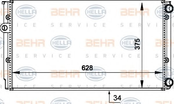 HELLA Engine radiator Article number: 8MK 376 714-044 cheaply