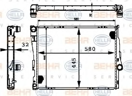 HELLA Engine radiator Article number: 8MK 376 716-251 cheaply