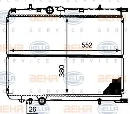 HELLA Engine radiator Article number: 8MK 376 718-151 cheaply