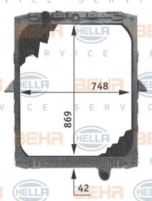 HELLA Engine radiator Article number: 8MK 376 721-501 cheaply