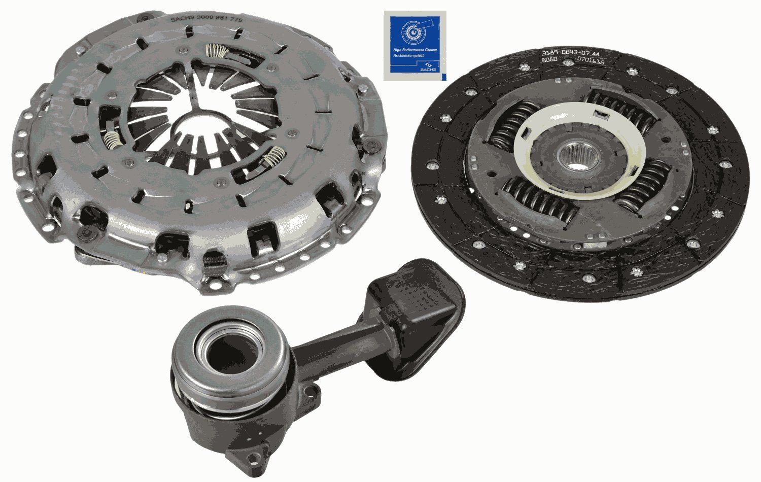 SACHS Clutch kit Article number: 3000 990 395 cheaply