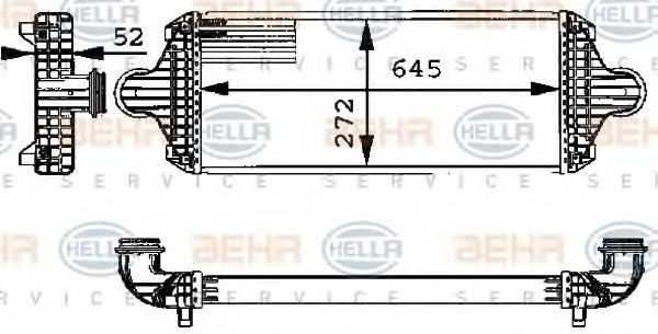 HELLA Intercooler Article number: 8ML 376 723-681 cheaply