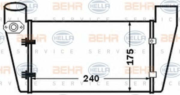 HELLA Intercooler Article number: 8ML 376 776-071 cheaply