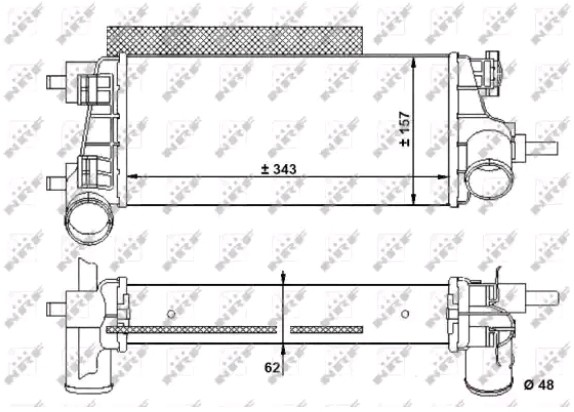 NRF Intercooler Article number: 30926 cheaply