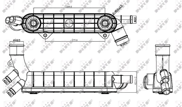 NRF Engine oil cooler Article number: 31316 cheaply