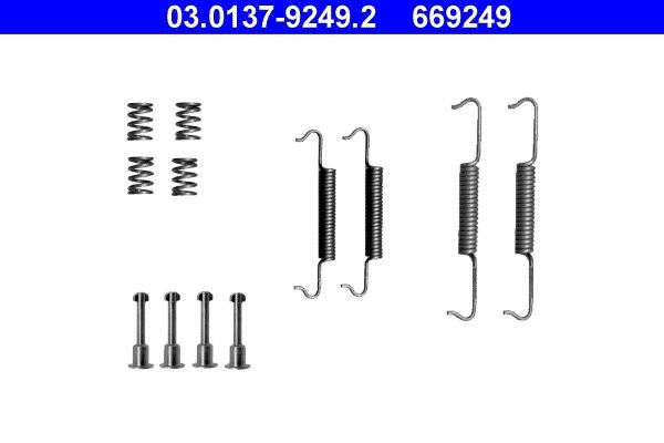 ATE 03.0137-9249.2 Brake shoe fitting kit ZETA 2.0 JTD 16V (220.AR5OOL) 110 PS Diesel 2002