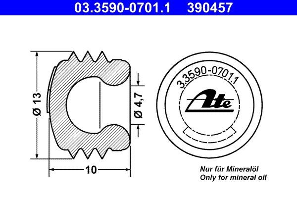 ATE Sealing / Protective Cap Article number: 03.3590-0701.1 cheaply