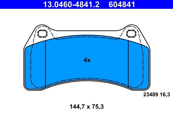 ATE Brake pad set Article number: 13.0460-4841.2 cheaply