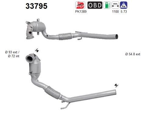 AS Catalytic converter Article number: 33795 cheaply