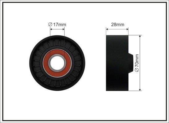 CAFFARO Deflection / Guide Pulley, v-ribbed belt Article number: 339-00 cheaply