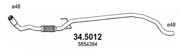 ASSO Exhaust Pipe Article number: 34.5012 cheaply