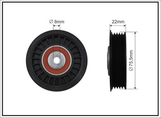 CAFFARO Deflection / Guide Pulley, v-ribbed belt Article number: 346-22 cheaply