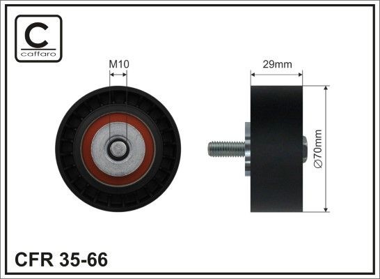 CAFFARO Deflection / Guide Pulley, v-ribbed belt Article number: 35-66 cheaply