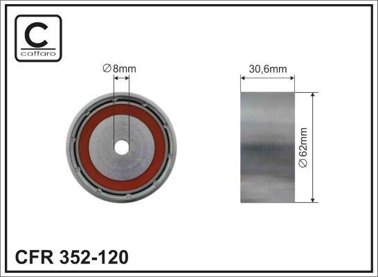 CAFFARO Timing belt tensioner pulley Article number: 352-120 cheaply