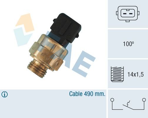 FAE 35570 Temperature Switch, coolant warning lamp RANGE ROVER 2.5 D 4x4 136 PS Diesel 2002