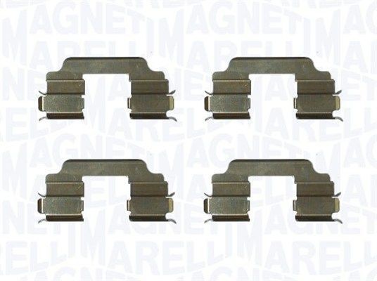 MAGNETI MARELLI 363915110058 Monteringssæt til bremseklodser SPLASH 1.2 VVT (A5B 412) 90 HK Benzin