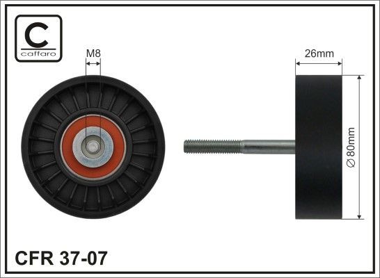 CAFFARO Deflection / Guide Pulley, v-ribbed belt Article number: 37-07 cheaply