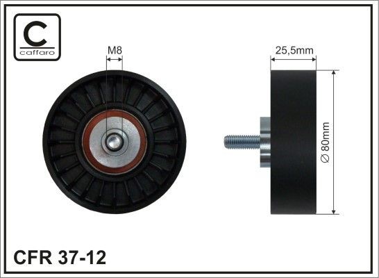CAFFARO Deflection / Guide Pulley, v-ribbed belt Article number: 37-12 cheaply