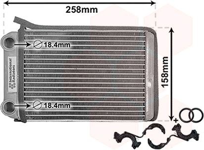 VAN WEZEL Heater matrix Article number: 37016701 cheaply