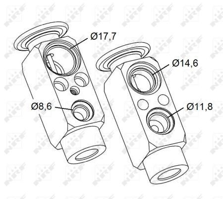 NRF AC expansion valve Article number: 38479 cheaply