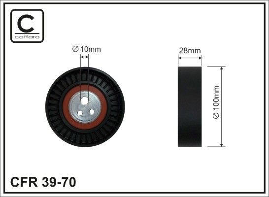 CAFFARO Deflection / Guide Pulley, v-ribbed belt Article number: 39-70 cheaply