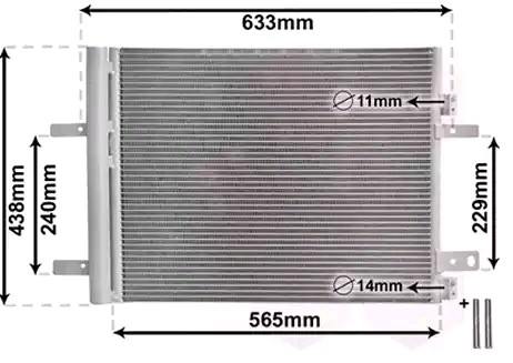 VAN WEZEL Air conditioning condenser Article number: 40015700 cheaply