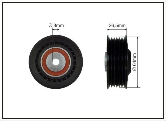 CAFFARO Deflection / Guide Pulley, v-ribbed belt Article number: 409-136 cheaply