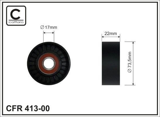 CAFFARO Tensioner pulley Article number: 413-00 cheaply