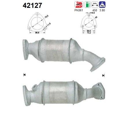 AS Catalytic converter Article number: 42127 cheaply