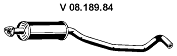 EBERSPÄCHER Front Silencer Article number: 08.189.84 cheaply